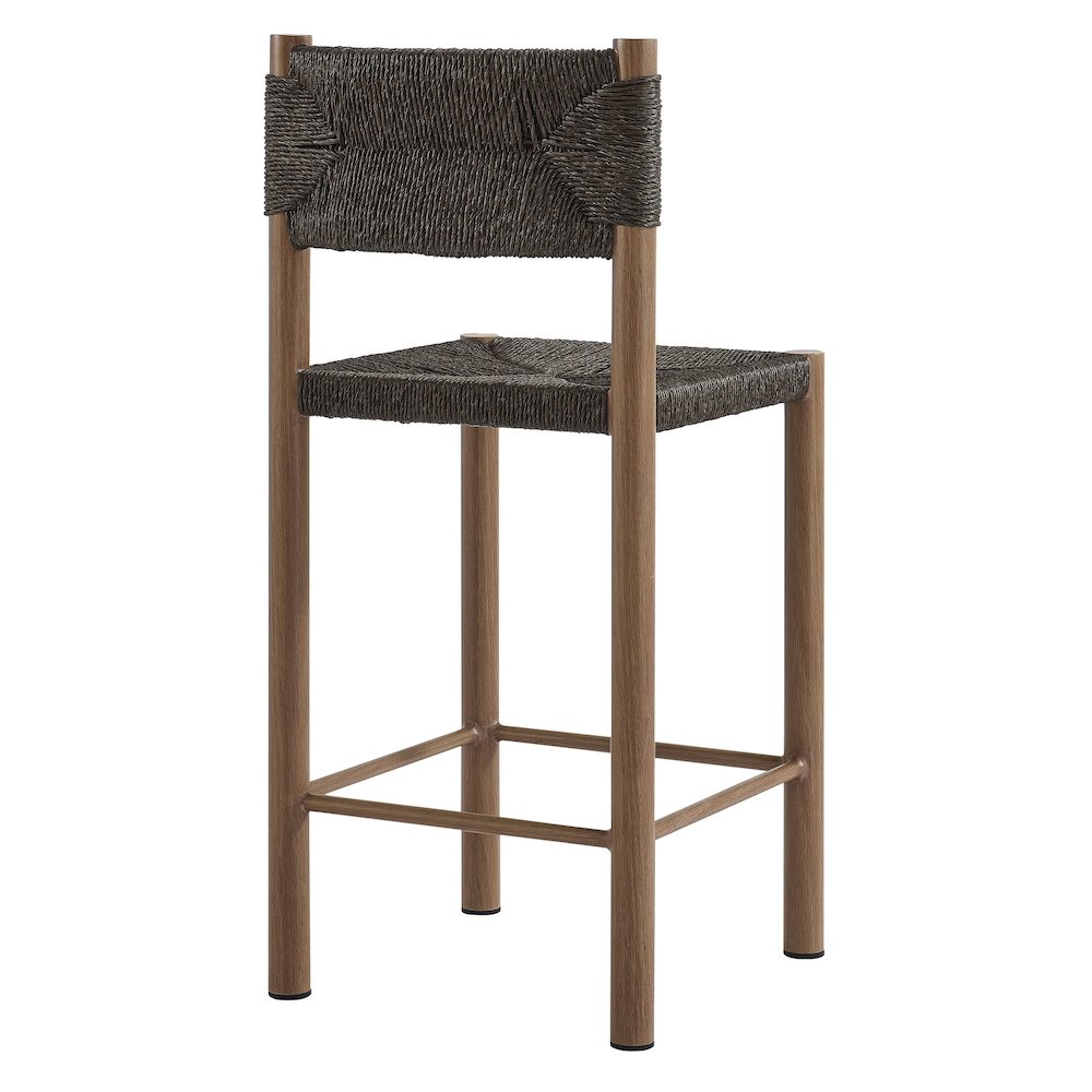 Parkland Outdoor Patio Rattan and Aluminum Counter Stools Set of 2. Picture 6
