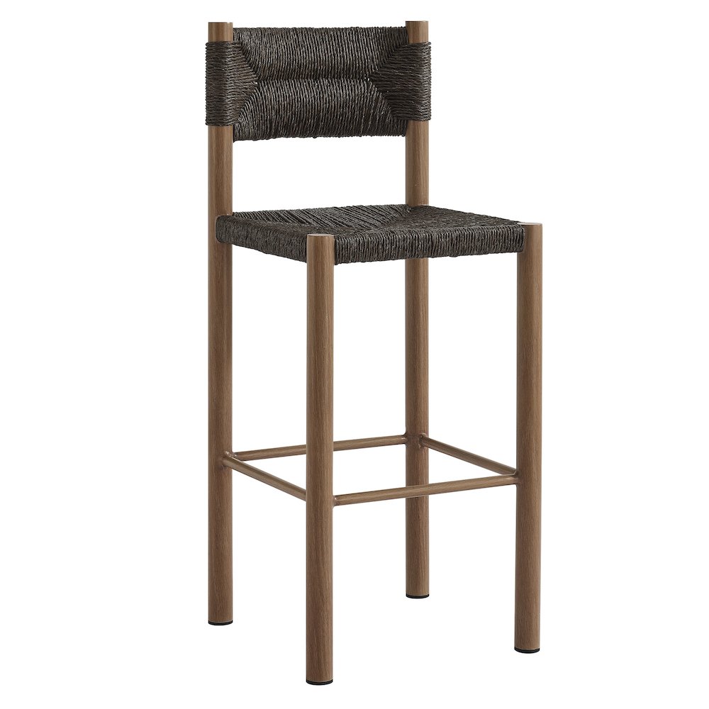 Parkland Outdoor Patio Rattan and Aluminum Bar Stools Set of 2. Picture 4