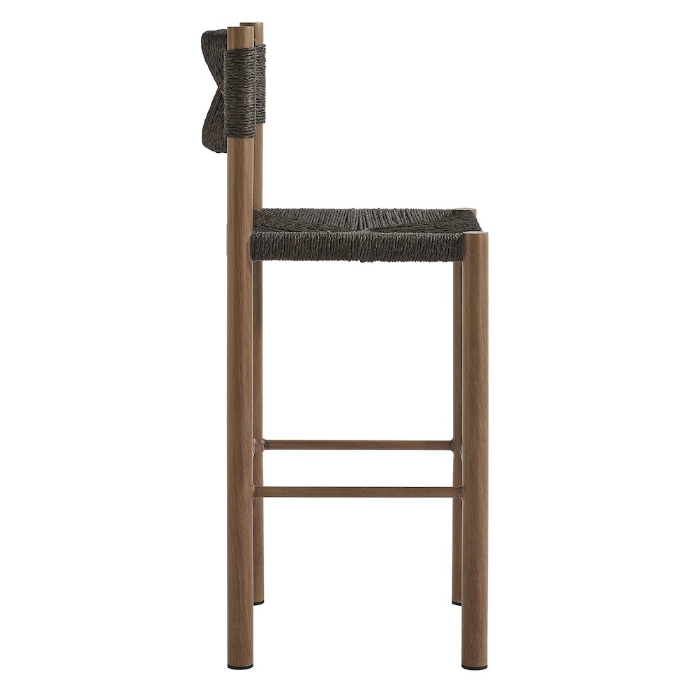 Parkland Outdoor Patio Rattan and Aluminum Bar Stools Set of 2. Picture 5