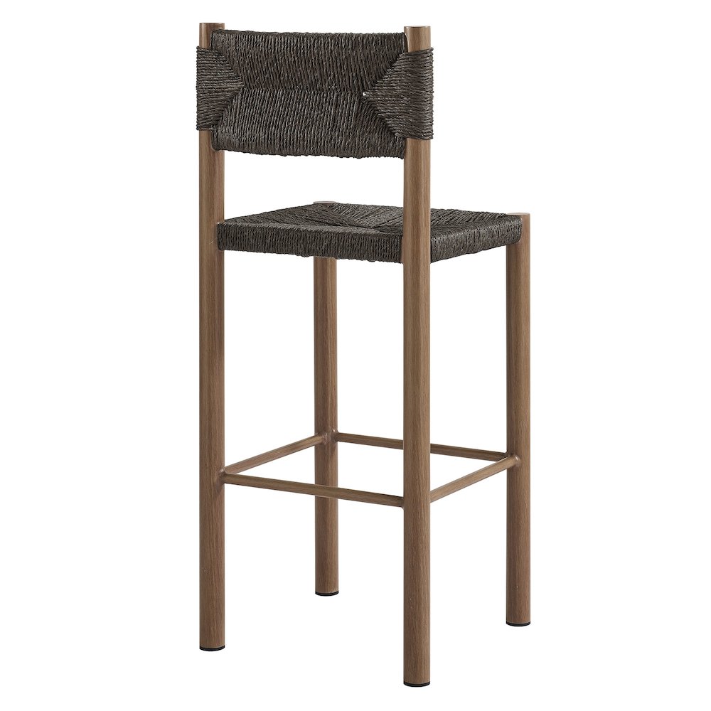 Parkland Outdoor Patio Rattan and Aluminum Bar Stools Set of 2. Picture 6