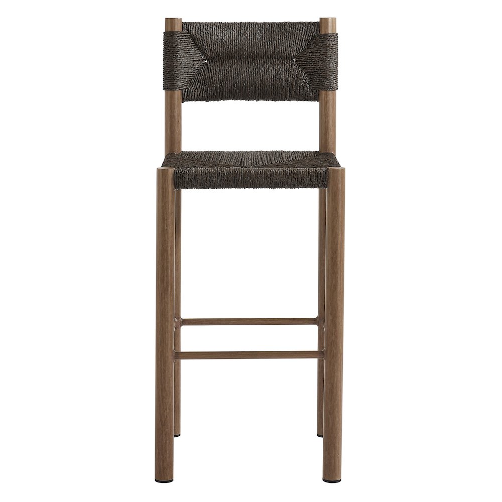Parkland Outdoor Patio Rattan and Aluminum Bar Stools Set of 2. Picture 7