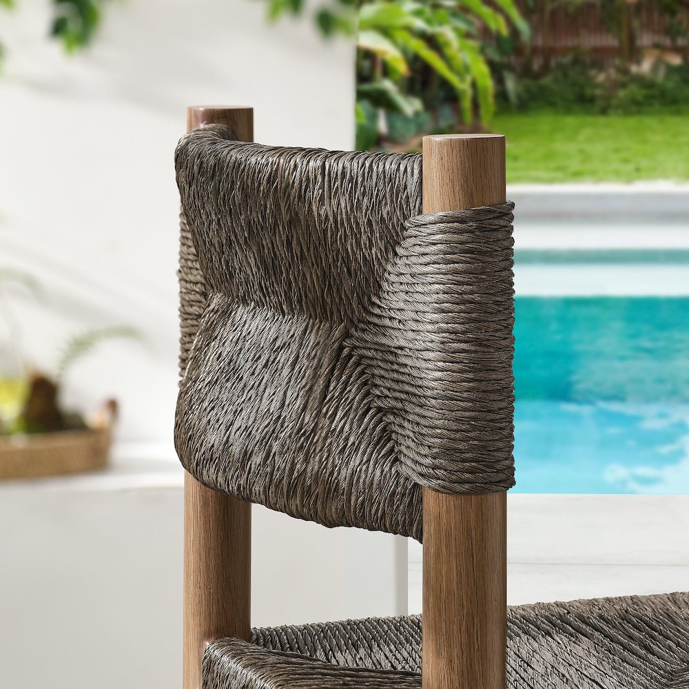Parkland Outdoor Patio Rattan and Aluminum Bar Stools Set of 2. Picture 11