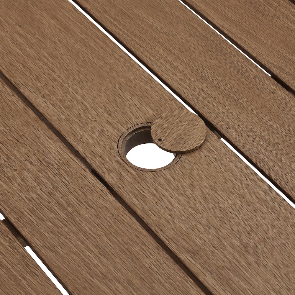 Parkland 76" Outdoor Patio Aluminum Dining Table. Picture 7