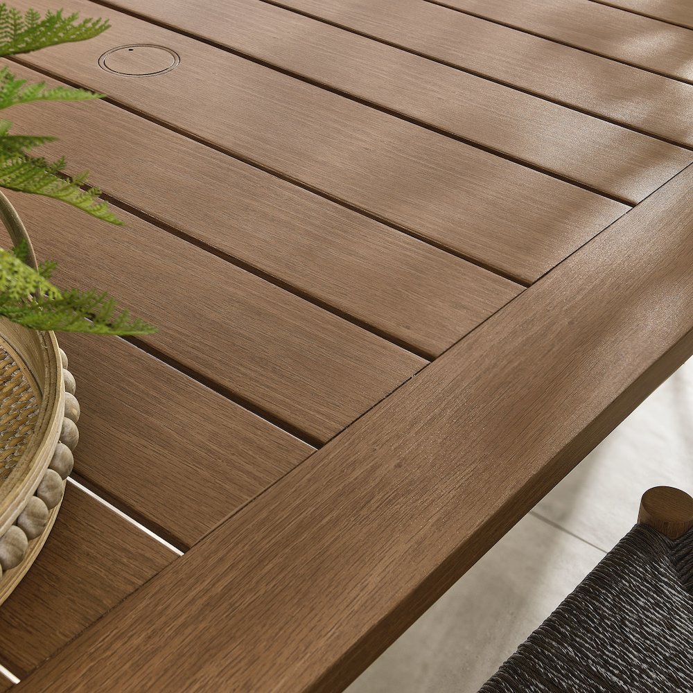 Parkland 76" Outdoor Patio Aluminum Dining Table. Picture 9