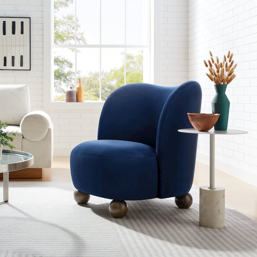 Monroe Performance Velvet Accent Chair. Picture 8