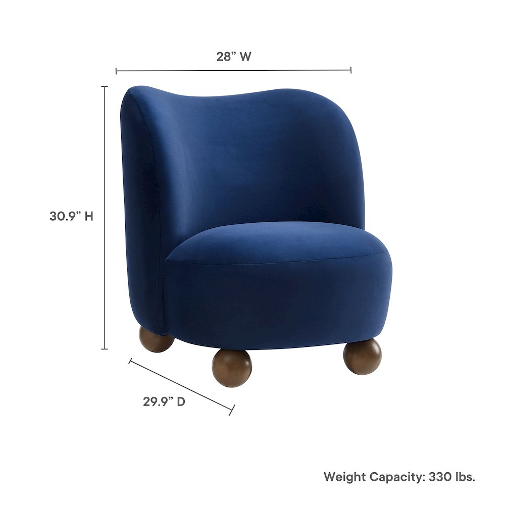 Monroe Performance Velvet Accent Chair. Picture 2