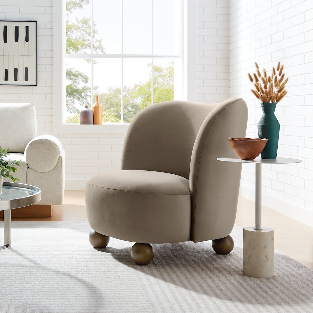 Monroe Performance Velvet Accent Chair. Picture 8