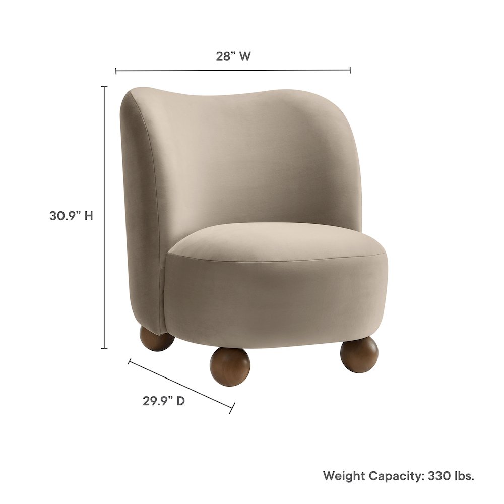 Monroe Performance Velvet Accent Chair. Picture 2