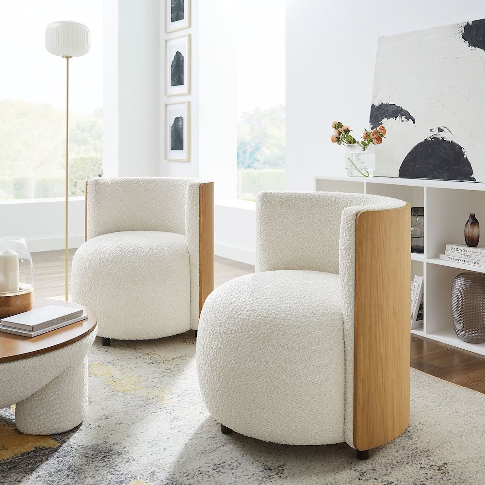 Solis Boucle Accent Chair. Picture 8