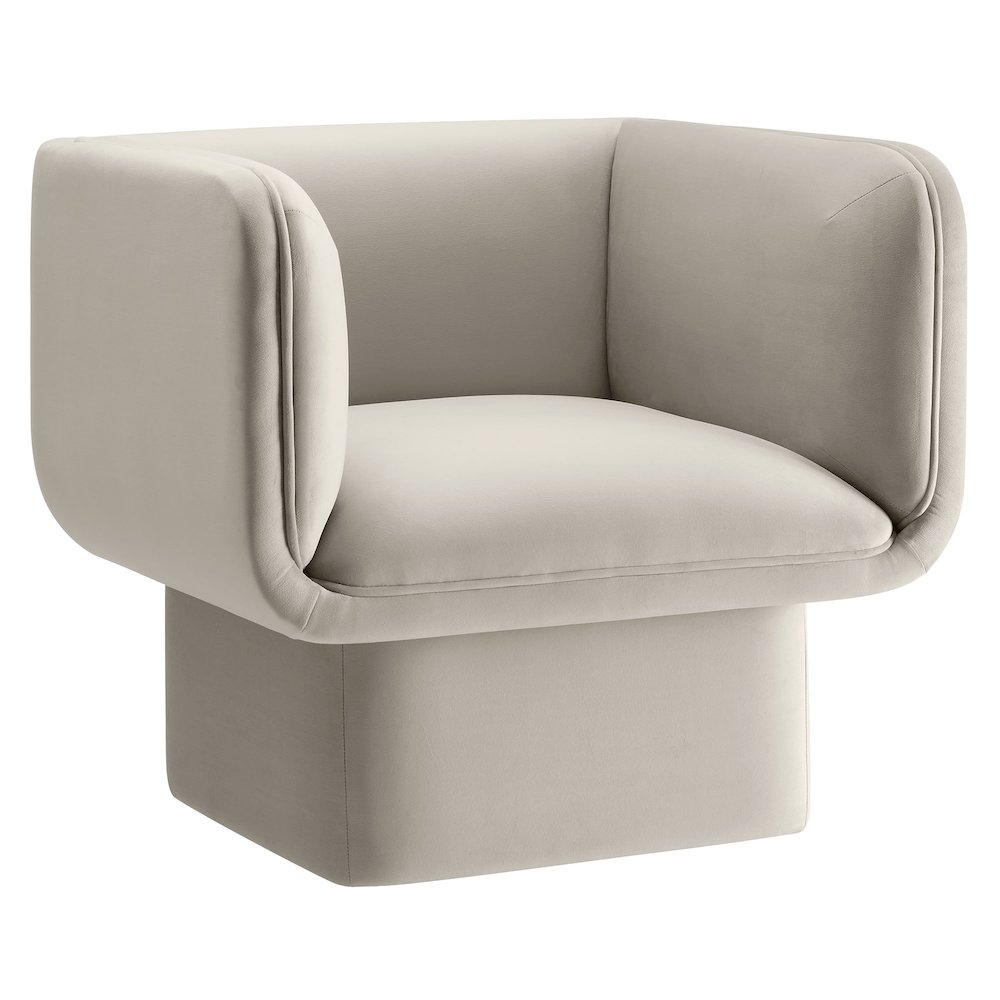 Tate Performance Velvet Accent Chair. Picture 1