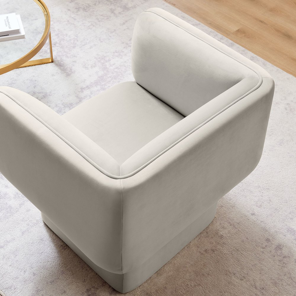 Tate Performance Velvet Accent Chair. Picture 9