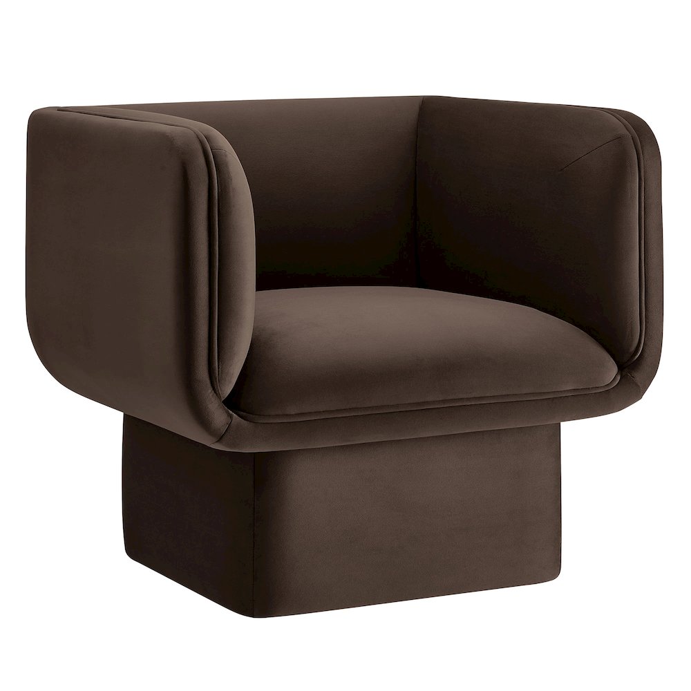 Tate Performance Velvet Accent Chair. Picture 1