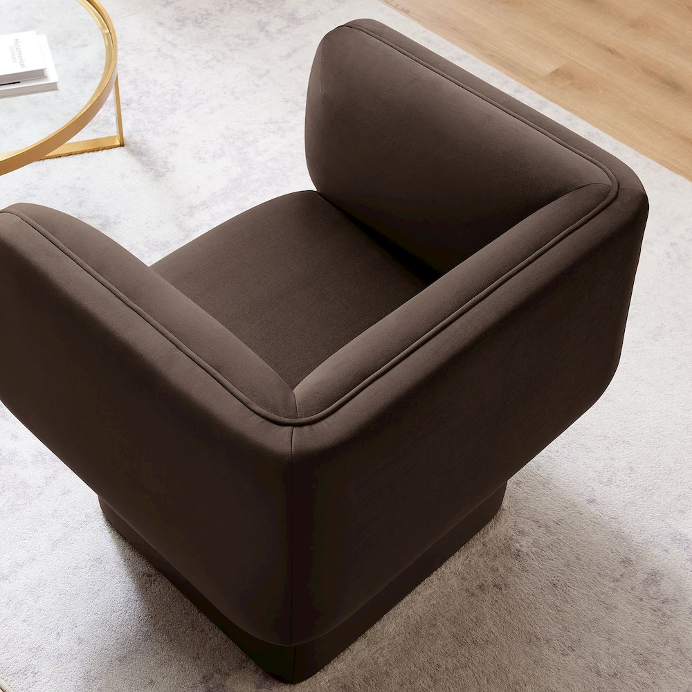 Tate Performance Velvet Accent Chair. Picture 9
