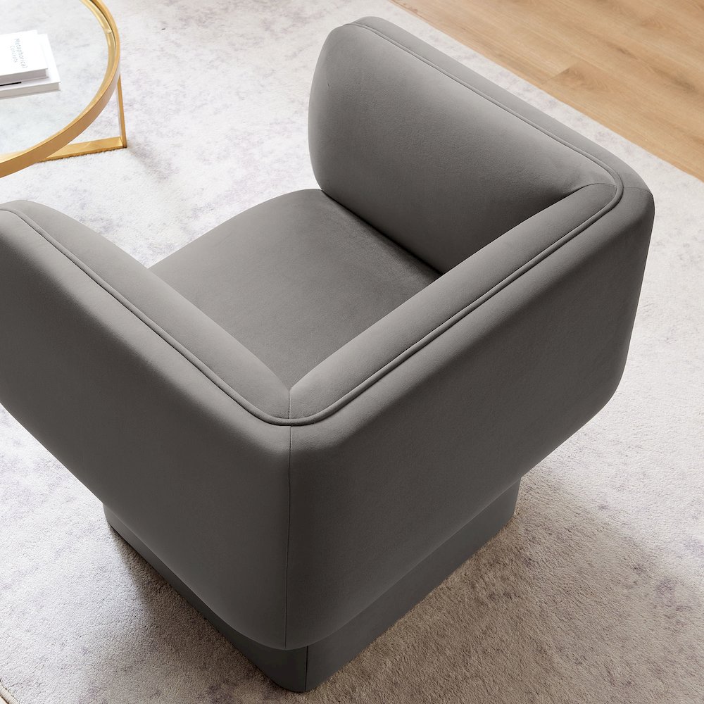 Tate Performance Velvet Accent Chair. Picture 9