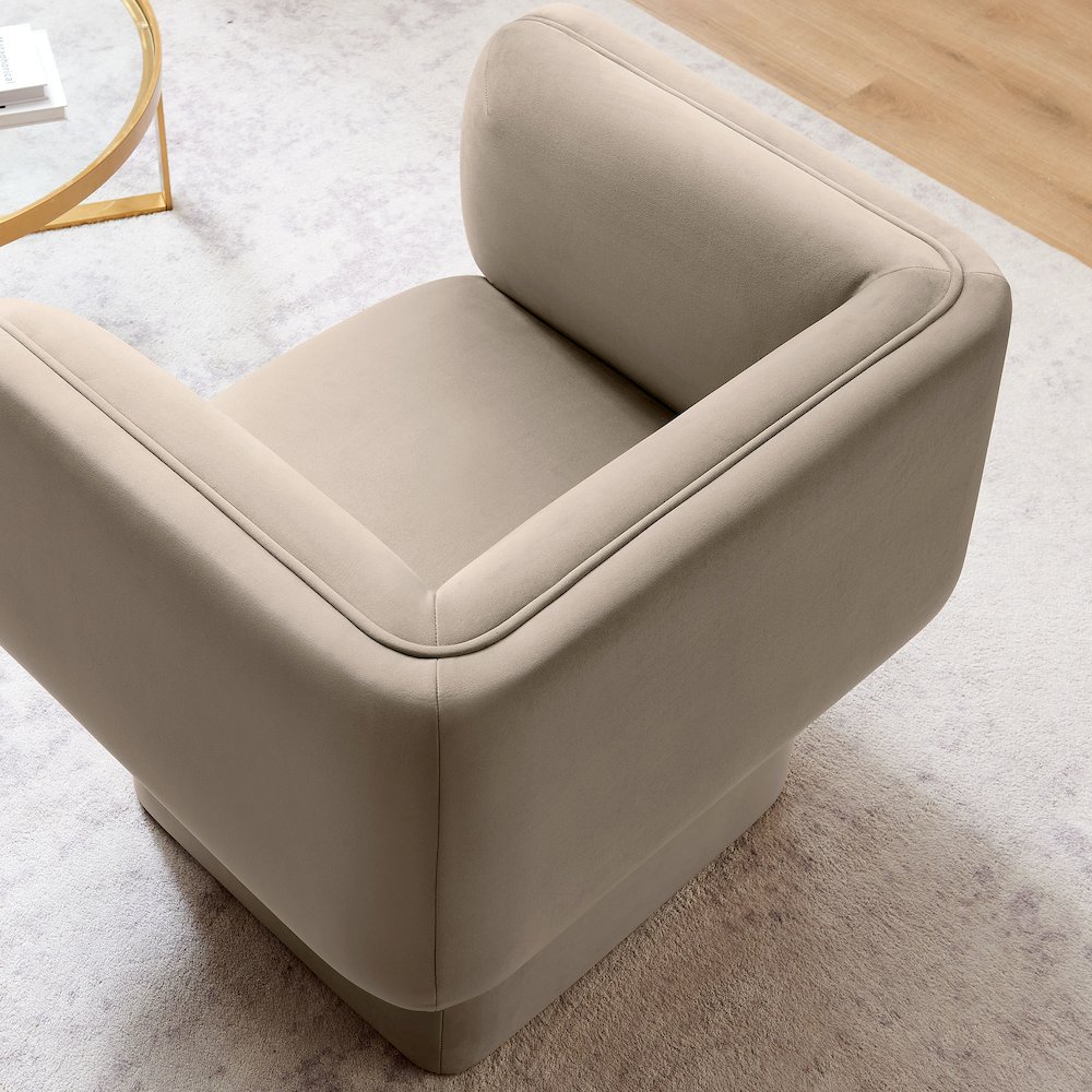 Tate Performance Velvet Accent Chair. Picture 9