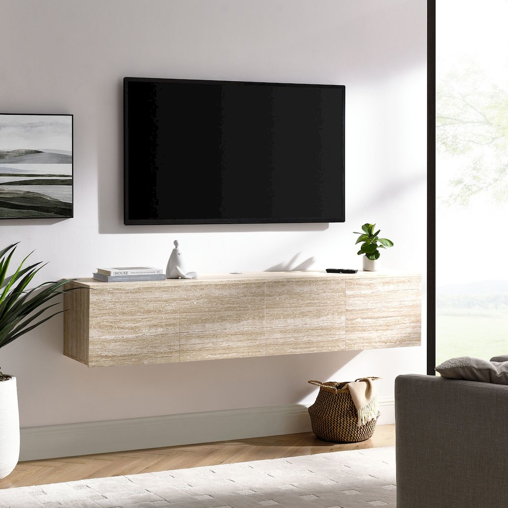 Terra 71" Wall-Mounted TV Stand. Picture 9