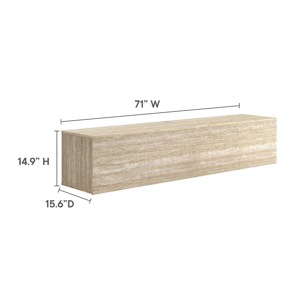 Terra 71" Wall-Mounted TV Stand. Picture 3