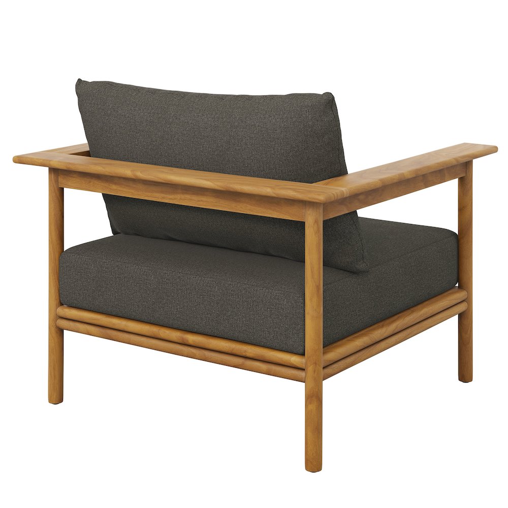 Wren Outdoor Patio Teak Wood Armchair Set of 2. Picture 6