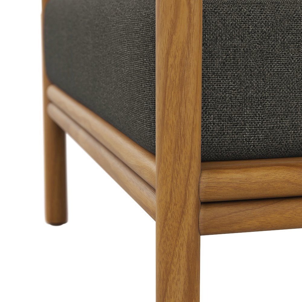 Wren Outdoor Patio Teak Wood Armchair Set of 2. Picture 8