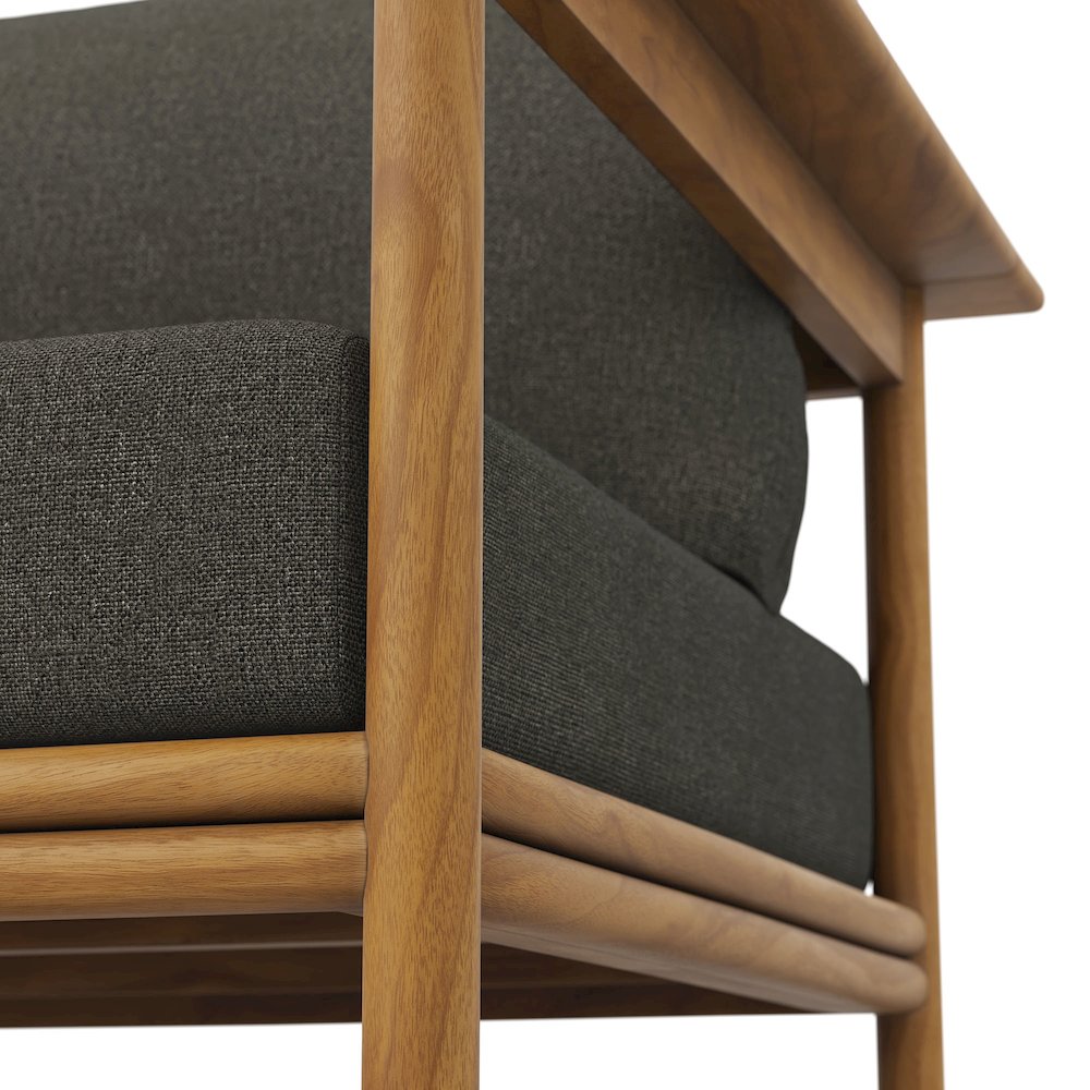 Wren Outdoor Patio Teak Wood Armchair Set of 2. Picture 9