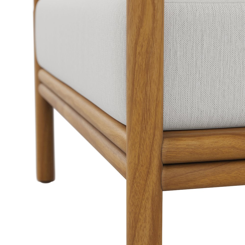 Wren Outdoor Patio Teak Wood Armchair Set of 2. Picture 8