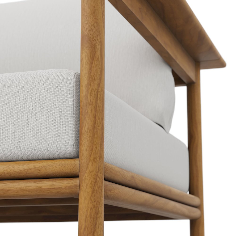 Wren Outdoor Patio Teak Wood Armchair Set of 2. Picture 9