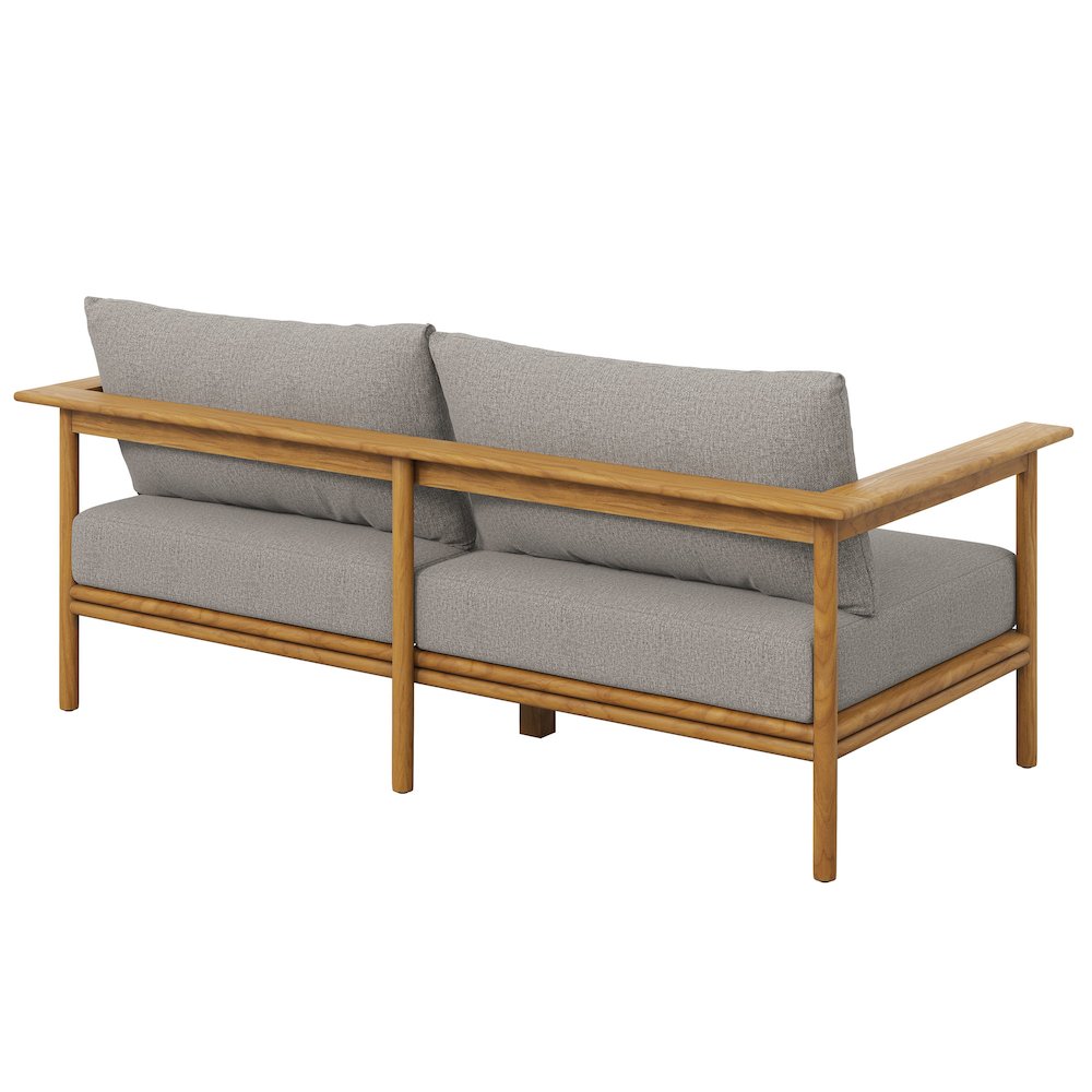 Wren Outdoor Patio Teak Wood Sofa. Picture 5