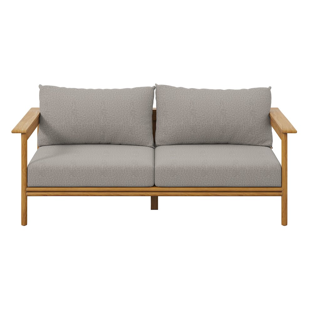 Wren Outdoor Patio Teak Wood Sofa. Picture 6