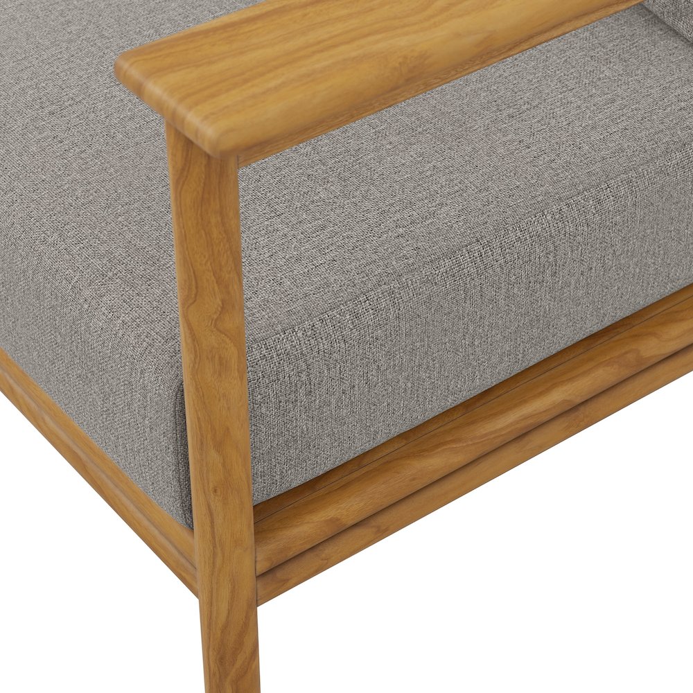 Wren Outdoor Patio Teak Wood Sofa. Picture 7