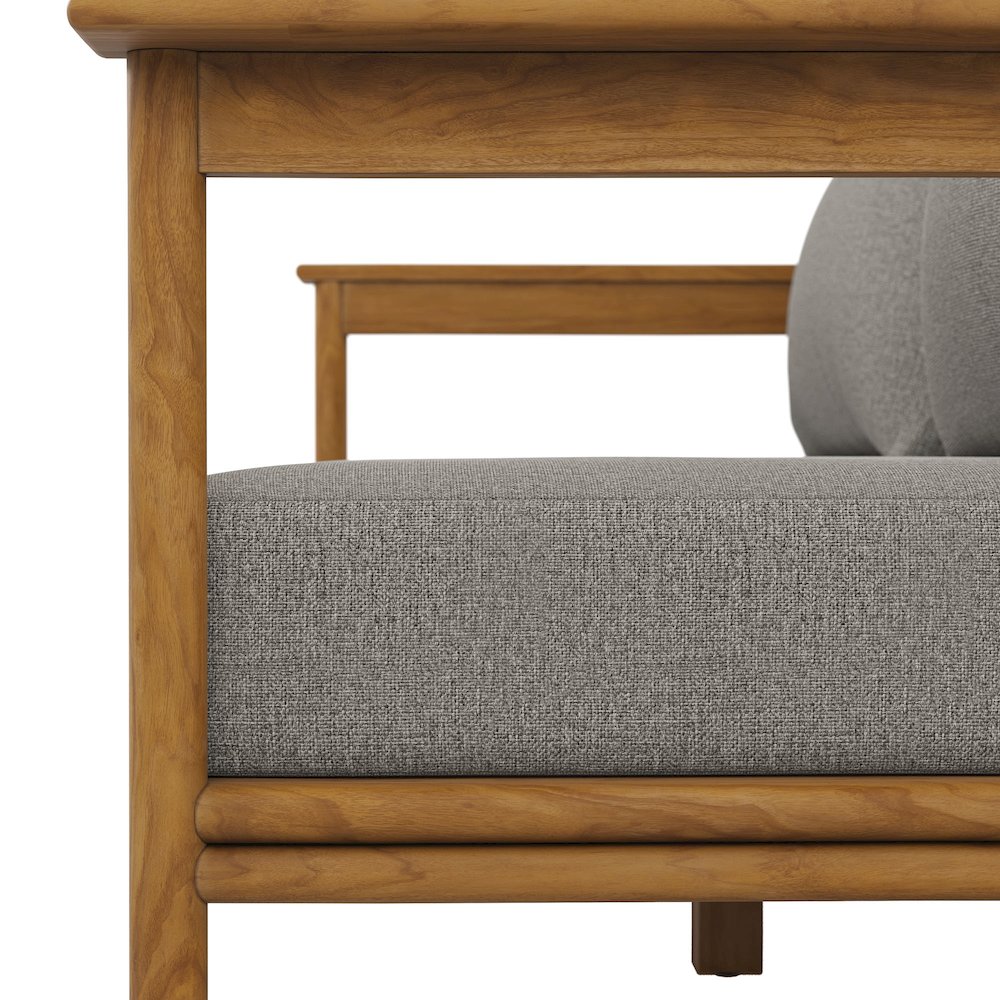 Wren Outdoor Patio Teak Wood Sofa. Picture 8