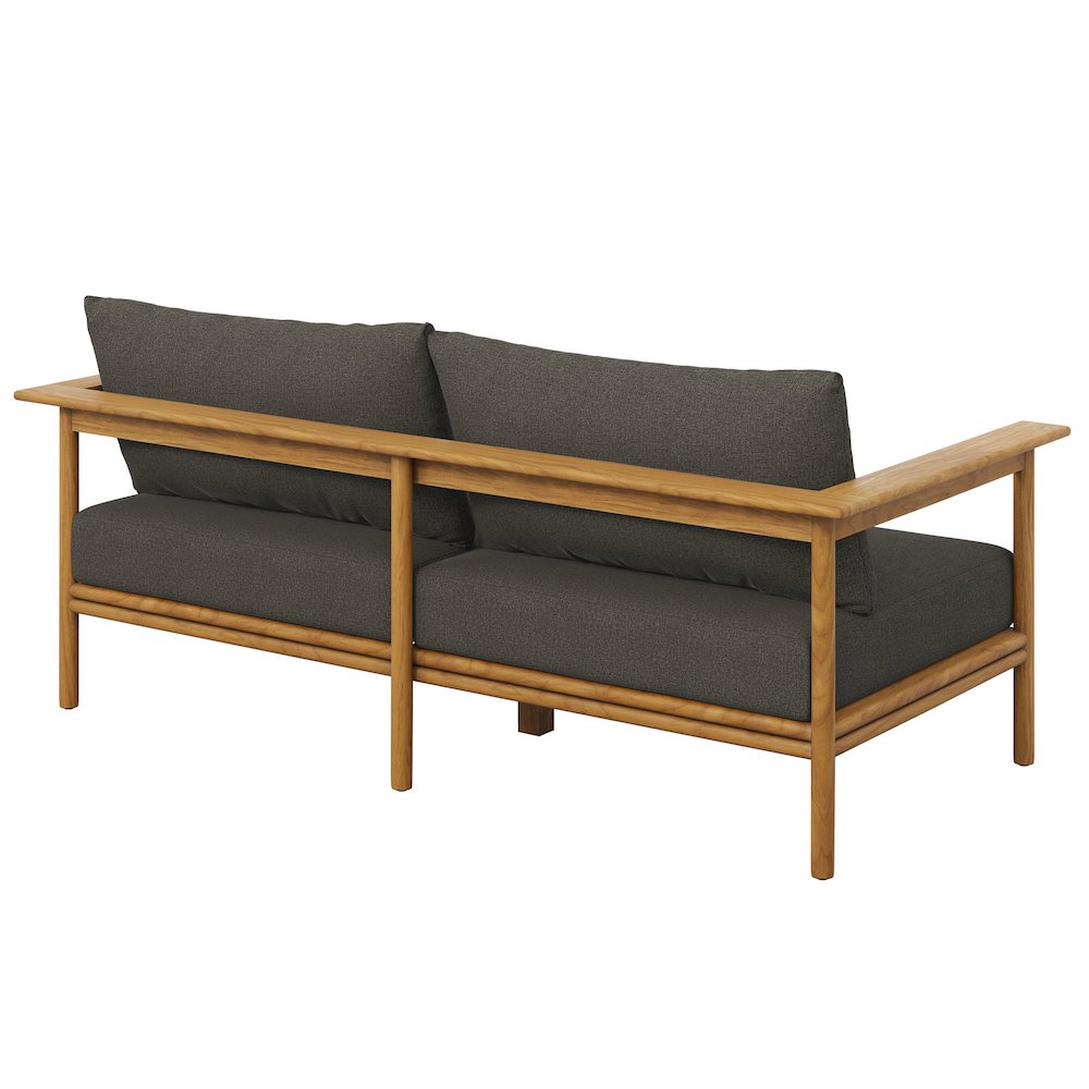 Wren Outdoor Patio Teak Wood Sofa. Picture 5