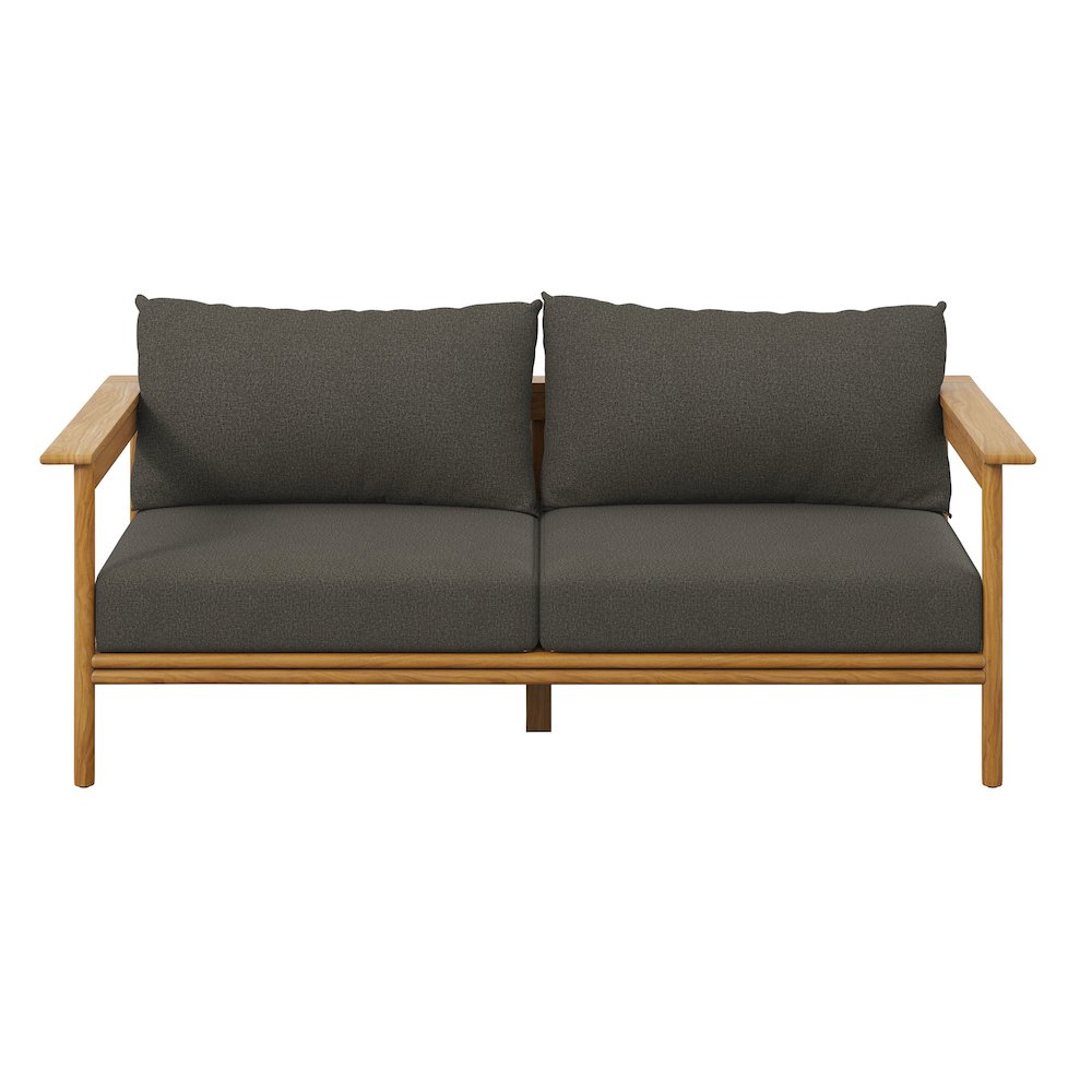 Wren Outdoor Patio Teak Wood Sofa. Picture 6