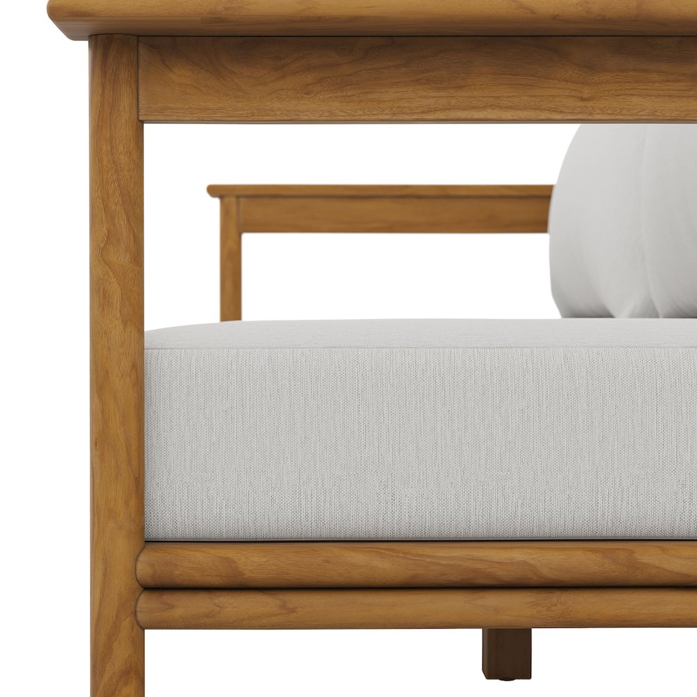 Wren Outdoor Patio Teak Wood Sofa. Picture 8