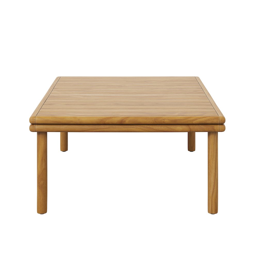 Wren Outdoor Patio Teak Wood Coffee Table. Picture 4
