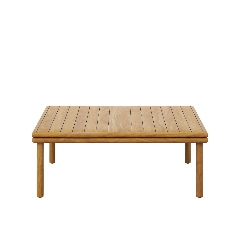 Wren Outdoor Patio Teak Wood Coffee Table. Picture 5