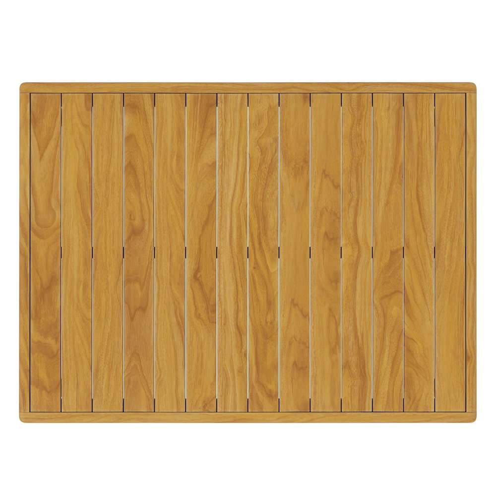 Wren Outdoor Patio Teak Wood Coffee Table. Picture 6