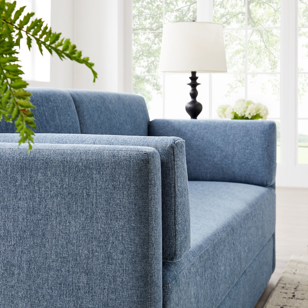 Linden Upholstered Heathered Chenille Sofa. Picture 9
