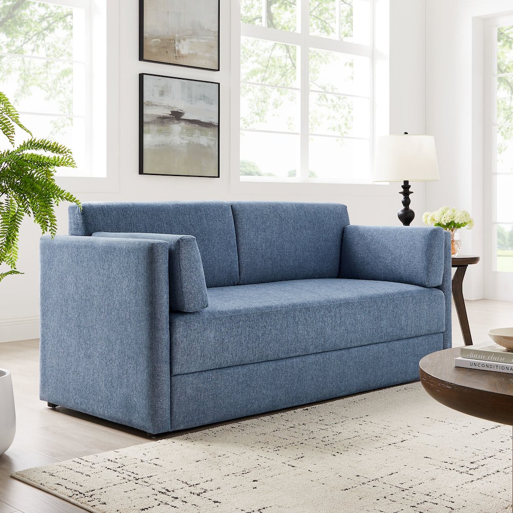 Linden Upholstered Heathered Chenille Sofa. Picture 8