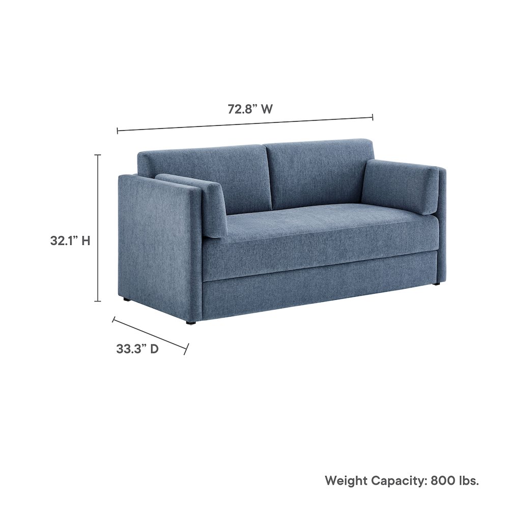 Linden Upholstered Heathered Chenille Sofa. Picture 3