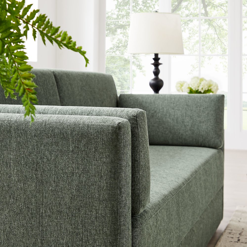 Linden Upholstered Heathered Chenille Sofa. Picture 9