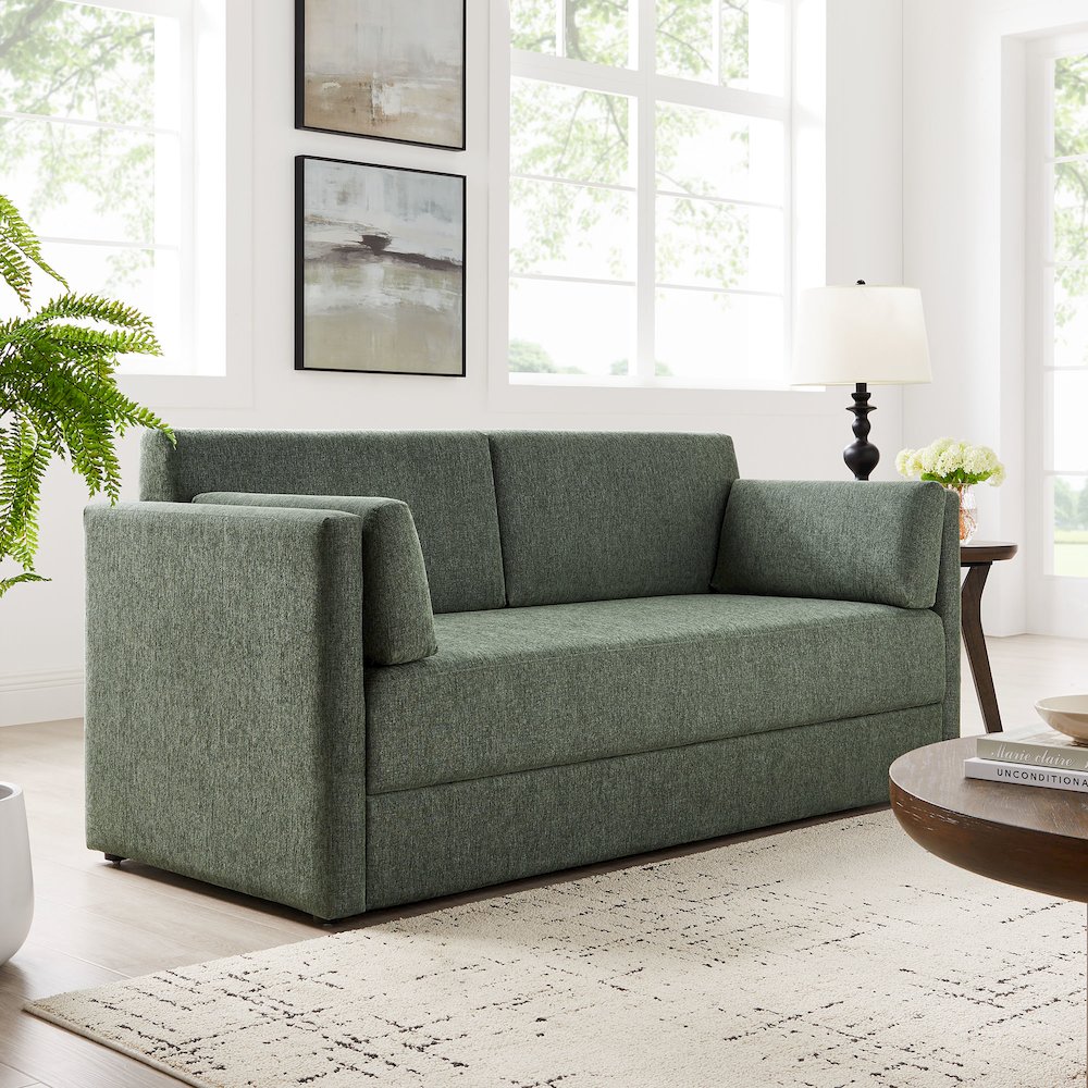 Linden Upholstered Heathered Chenille Sofa. Picture 8