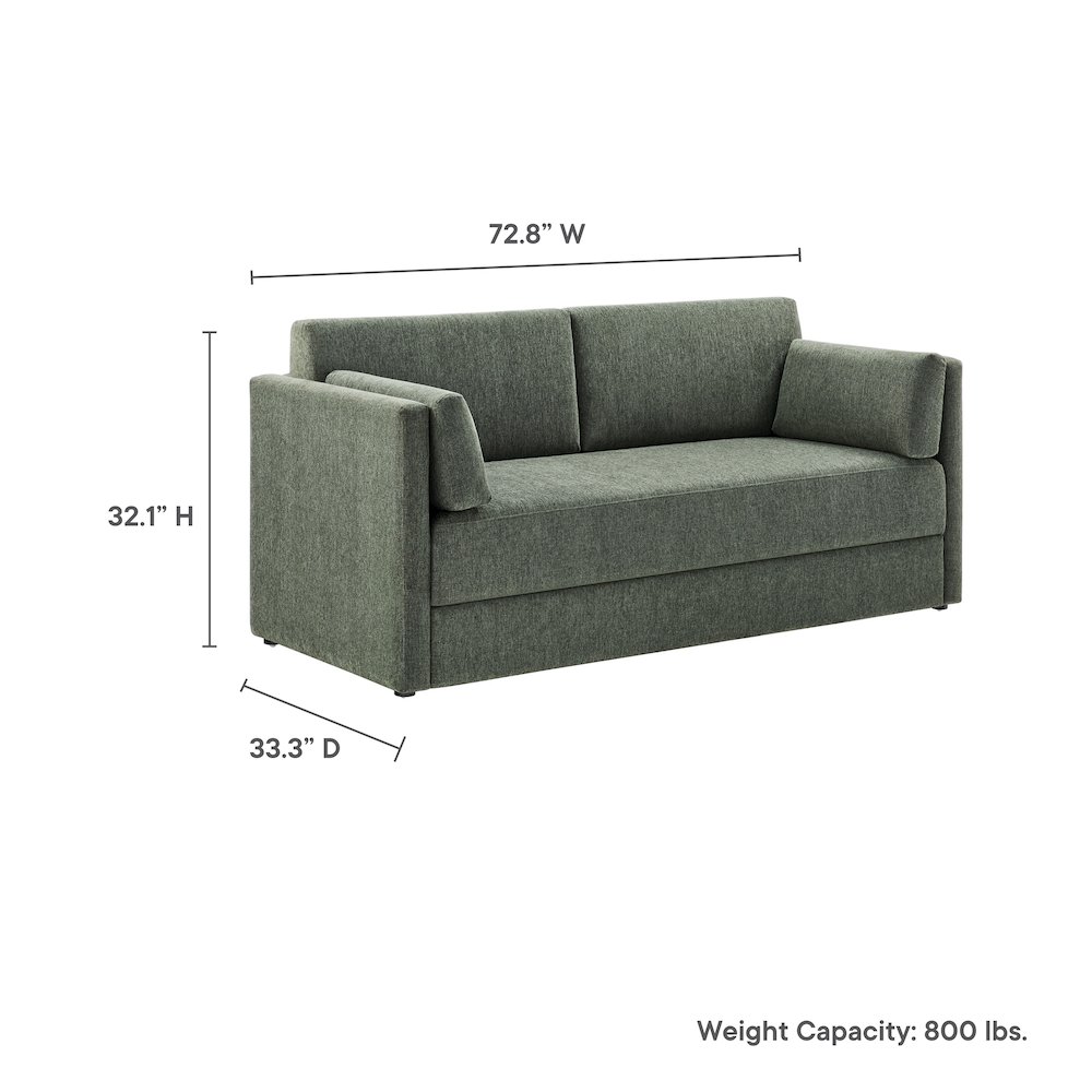 Linden Upholstered Heathered Chenille Sofa. Picture 3