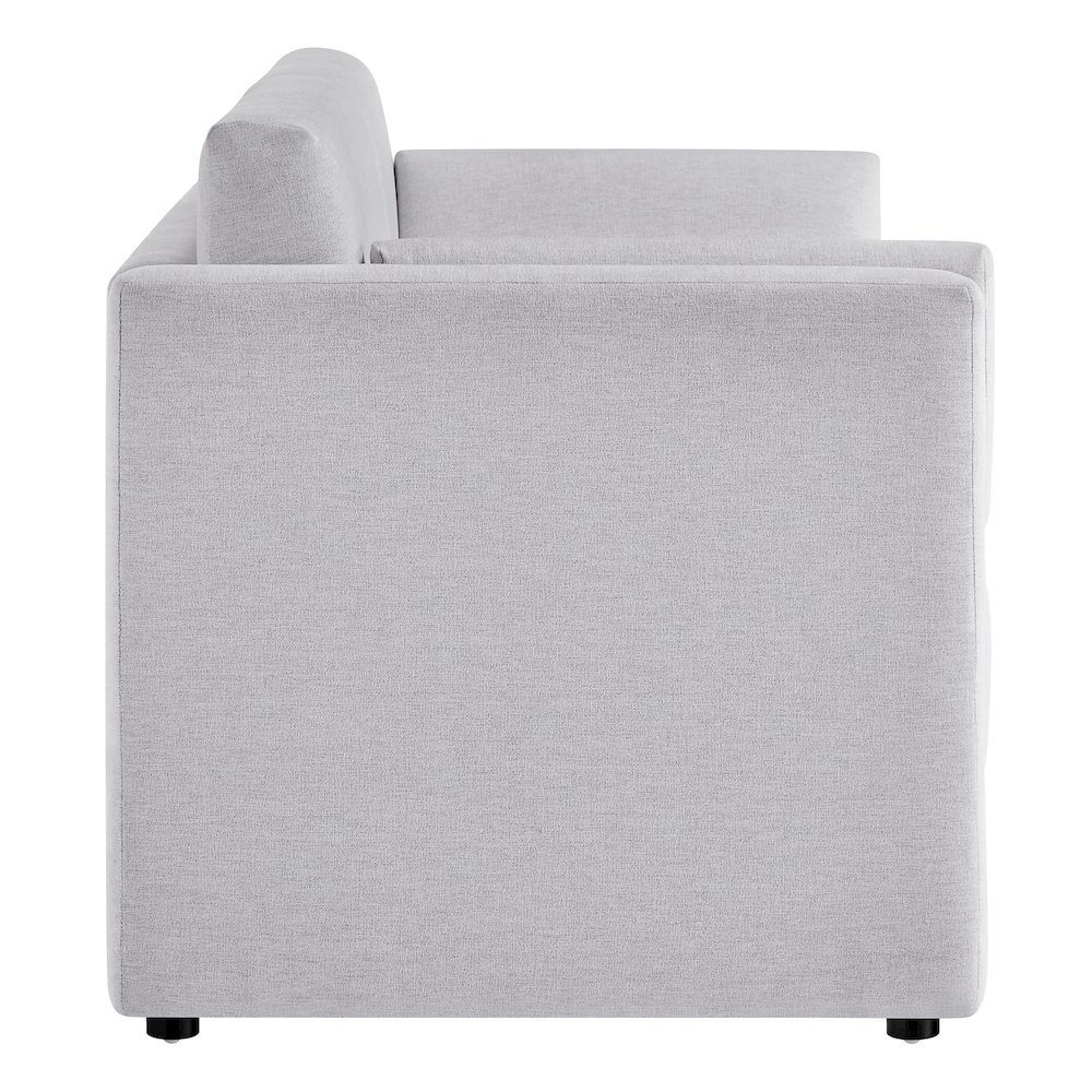 Linden Upholstered Heathered Chenille Sofa. Picture 4