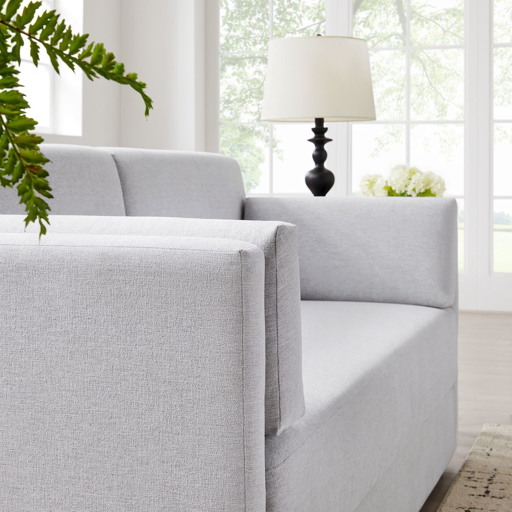 Linden Upholstered Heathered Chenille Sofa. Picture 9