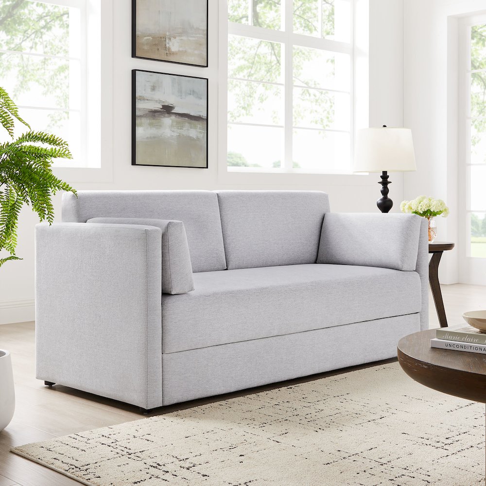 Linden Upholstered Heathered Chenille Sofa. Picture 8