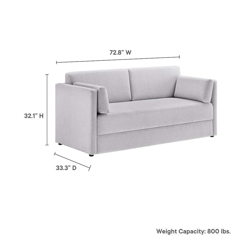Linden Upholstered Heathered Chenille Sofa. Picture 3