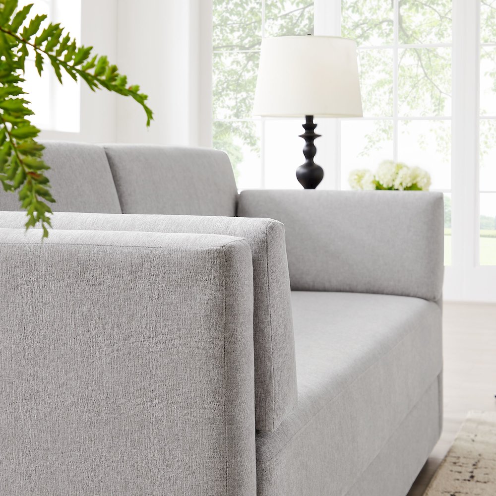 Linden Upholstered Heathered Chenille Sofa. Picture 9