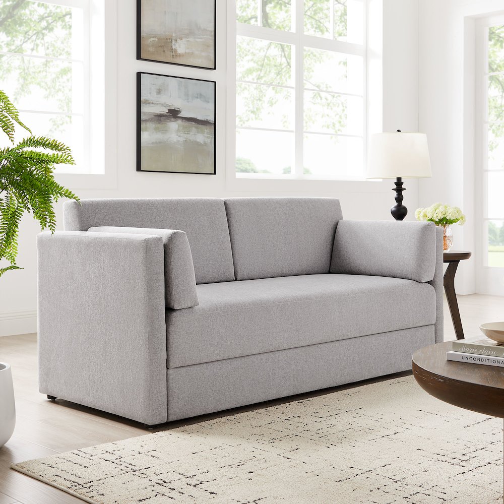 Linden Upholstered Heathered Chenille Sofa. Picture 8