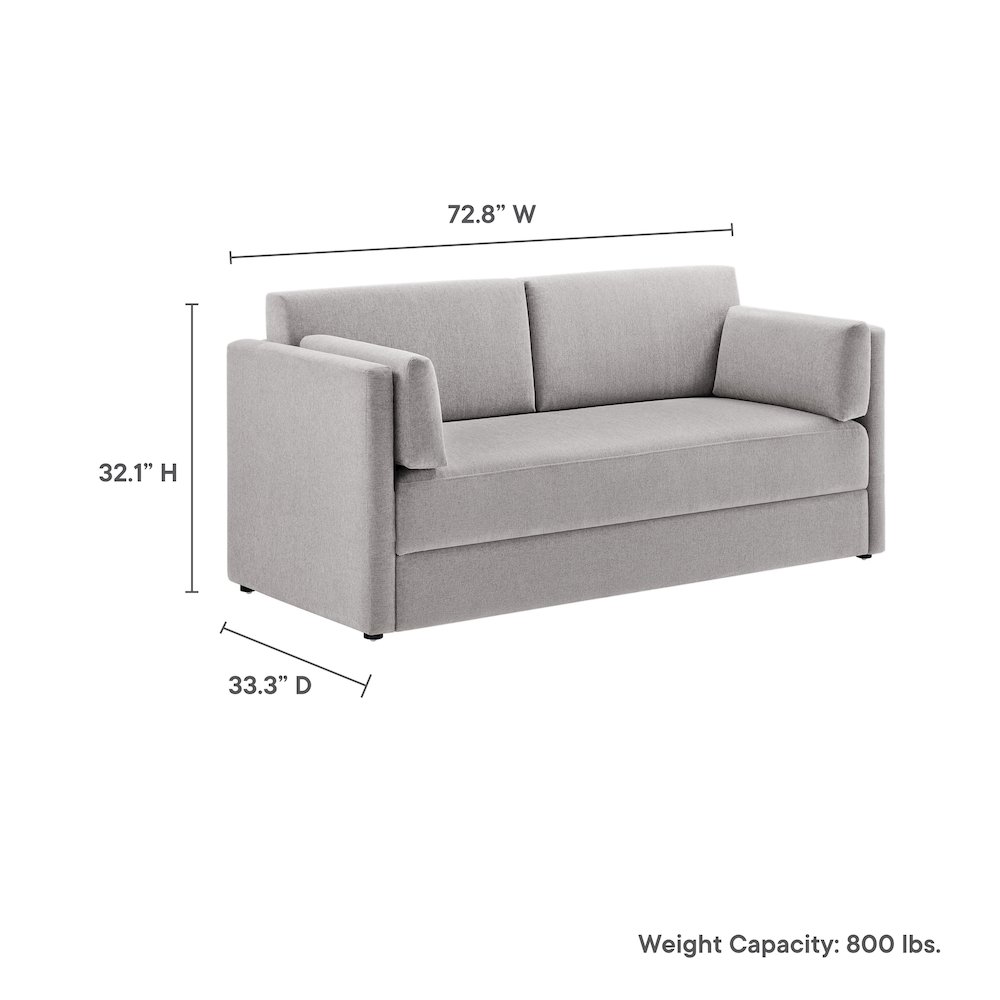 Linden Upholstered Heathered Chenille Sofa. Picture 3