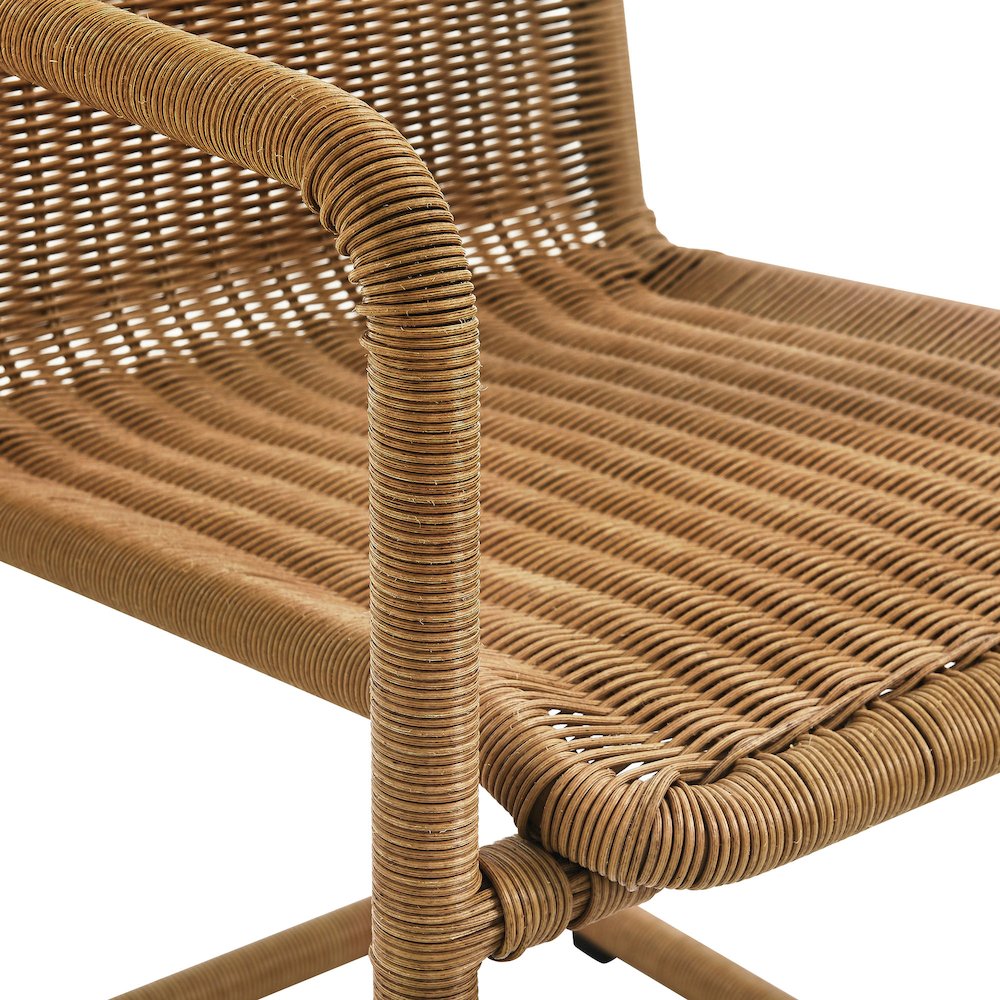 Abacus Outdoor Patio Wicker Dining Chairs Set of 2. Picture 8